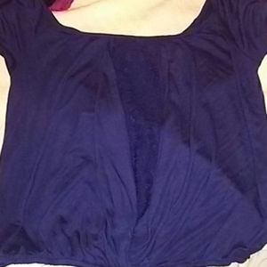 Nwt blue lace front shirt